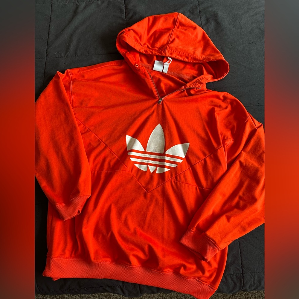 Oversized Orange Adidas Hoodie